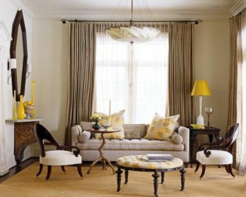 Grey Mustard Living Room – Modern House